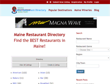 Tablet Screenshot of mainerestaurants.com